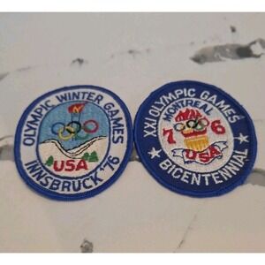 Pair Of 1976 Olympic Games USA Patches. Montreal. Innsbruck Unused
